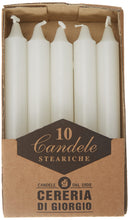 Carica l'immagine nel visualizzatore di Gallery, Cereria di Giorgio 407 Candele Steariche, Cera, Bianco, 1.8x1.8x15 cm, 10 unità