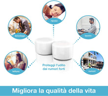 Carica l&#39;immagine nel visualizzatore di Gallery, (6 paia) Tappi Orecchie Per Dormire di 4a Generazione, Antirumore Forte, Piscina, Bambini, Insonorizzanti, Silicone, Adattabili, Universali, Sonno Leggero, Bloccano il Russare