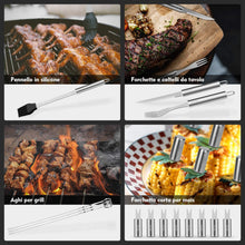 Carica l'immagine nel visualizzatore di Gallery, VPCOK 33 in 1 Attrezzi Barbecues Utensili Barbecue Kit Barbecue Barbecue Posate Set di Griglia per BBQ Griglia Barbecue Accessori Barbecue in Acciaio Inox Perfetto per Campeggio/Regalo