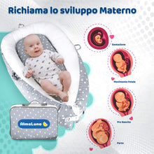 Carica l&#39;immagine nel visualizzatore di Gallery, AlmaLuna | Riduttore Lettino Neonato - Riduttore Culla - 100% Cotone - Nido Da Viaggio - Lavabile In Lavatrice - Cuscino Sfoderabile