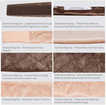 Carica l'immagine nel visualizzatore di Gallery, Dreamlover - Set di 2 fasce elastiche per parrucca, in velluto, regolabili e sottili, colore: marrone Earthen