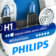 Carica l&#39;immagine nel visualizzatore di Gallery, Philips 12961NBVB2 WhiteVision Effetto Xenon W5W Lampada Auto, Blister Doppio