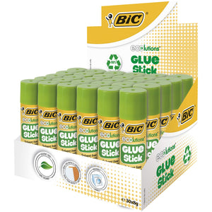 Bic Ecolutions - Colla stick, confezione da 30 pezzi 8 g, verde - Ilgrandebazar