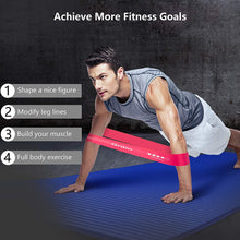Carica l&#39;immagine nel visualizzatore di Gallery, Gritin Elastici Fitness, [Set di 5] Banda Elastica Fasce Elastiche di Resistenza di Lattice con Istruzioni per l&#39;esercizio in Italiano e Borsa per Il Trasporto per Crossfit, Yoga, Pilates Nero-Rosa-Giallo-Blu-Verde