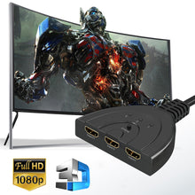 Carica l&#39;immagine nel visualizzatore di Gallery, HDMI Switch | GANA Placcato Oro Splitter Cavo | 1080P, Nero - Ilgrandebazar