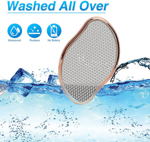 Raspa Piedi Professionale in Vetro Nano Togli Calli Piedi, Bagnata e Asciutta 2 in 1, Veloce, Sicura ed Efficace per la Cura dei Piedi Domestica, Oro