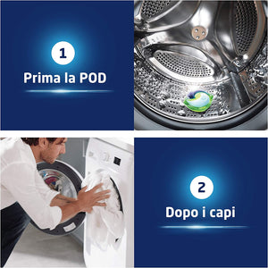 Dash All in 1 Pods Detersivo Lavatrice in Capsule, 140 Lavaggi (2 x 70), Classico, Bucato Pulito, Maxi Formato, Rimuove le Macchine, Brillantezza per Tutti i Capi Classico 70 Unità (Confezione da 1)