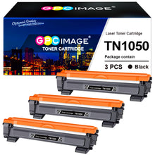 Carica l'immagine nel visualizzatore di Gallery, GPC Image Compatibili Cartucce di Toner Sostituzione per Brother TN1050 TN-1050 per DCP-1510 DCP-1512 DCP-1612W DCP-1610W HL-1210W HL-1110 HL-1112 MFC-1810 MFC-1910W HL-1212W (Nero, 3-Pack)