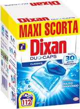Carica l&#39;immagine nel visualizzatore di Gallery, Dixan Duo Caps Classico Detersivo Lavatrice Predosato in Caps, Pulito Profondo, Confezione da 112 Lavaggi
