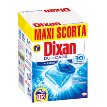 Carica l&#39;immagine nel visualizzatore di Gallery, Dixan Duo Caps Classico Detersivo Lavatrice Predosato in Caps, Pulito Profondo, Confezione da 112 Lavaggi