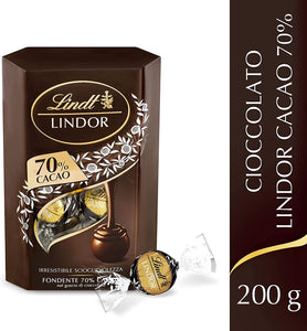 Lindt Cornet Lindor 70% Cacao, Circa 16 Praline, 200g