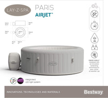 Carica l'immagine nel visualizzatore di Gallery, Bestway 60013 Minipiscina Idromassaggio Gonfiabile Lay-Z-Spa Paris AirJet