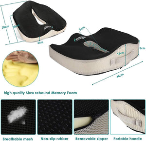 Feagar Cuscino per Sedile Memory Foam - Cuscino per Sedia Auto - Cuscini Seduta per Auto, Ufficio, Sedia da Gioco