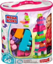 Carica l'immagine nel visualizzatore di Gallery, Mega- Sacca Ecologica Blocchi da Costruzione, Giocattolo per Bambini 1+ Anni, 60 Pezzi, DCH54