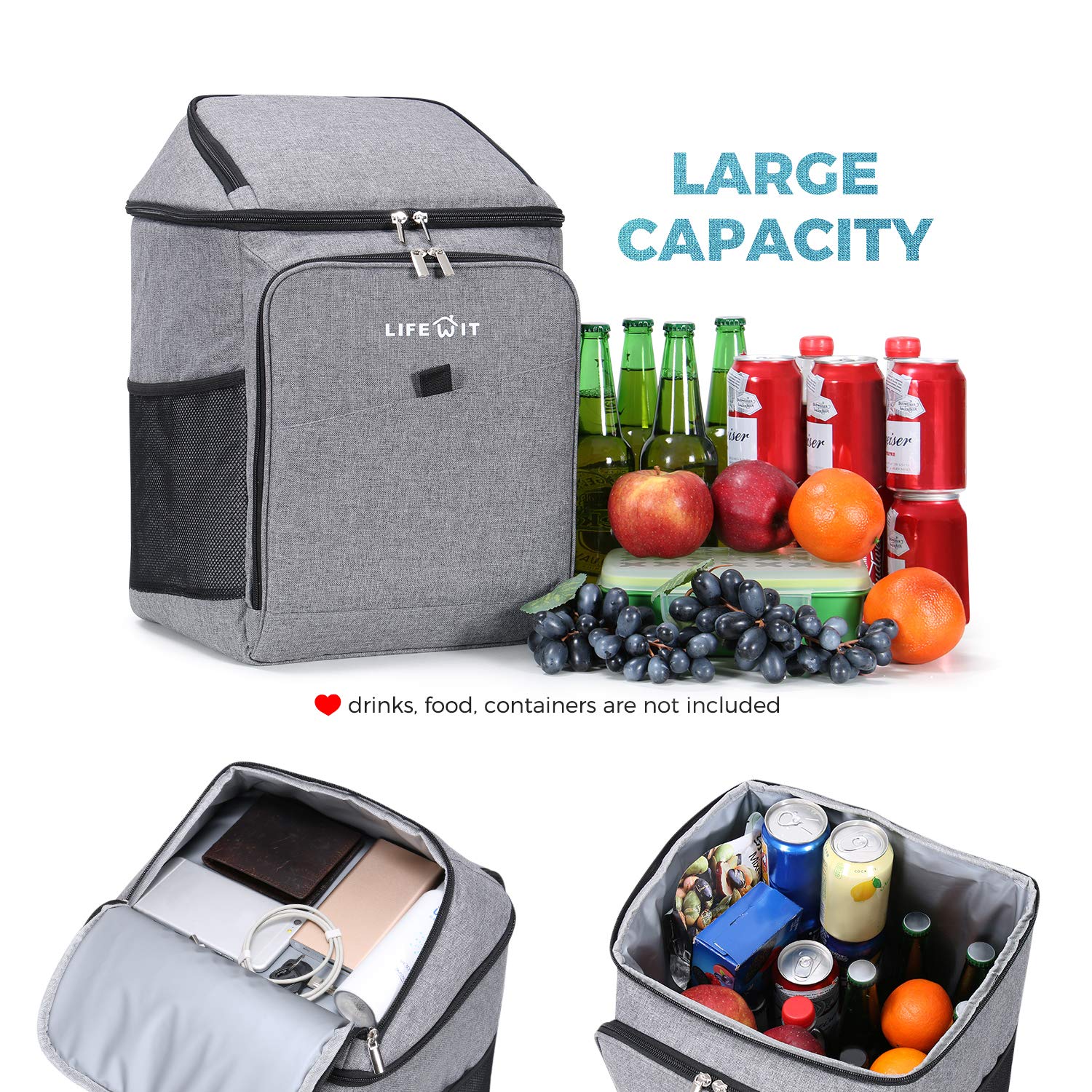 Borsa Frigo Portatile Borsa Termica 40L - Isolata, Pieghevole, Per - Foto 1