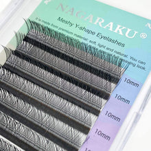 Carica l&#39;immagine nel visualizzatore di Gallery, NAGARAKU YY Extension Ciglia Professionale Russian Volume 4D Eyelash Extensions Premade Fans 0.05mm D Curl 8-12mm Misto Lash Ciglia Estensioni Naturale 8-12mm 0.05 D