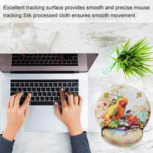 Carica l'immagine nel visualizzatore di Gallery, Jahosin, tappetino per mouse con supporto per il polso, ergonomico in memory foam, base in gomma antiscivolo per computer e ufficio (25 x 23 cm) 25x23 uccello