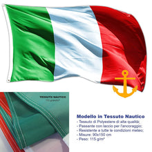 Carica l'immagine nel visualizzatore di Gallery, Andrà Tutto Bene 1 PEZZO Bandiera Italia 5 * 3ft 90x150cm con Anelli Tricolore Azzurri Nazionale Tessuto Resistente allo sbandieramento Italy Flag (90x150 con Anelli) 1 pezzo 1pcs con Anelli