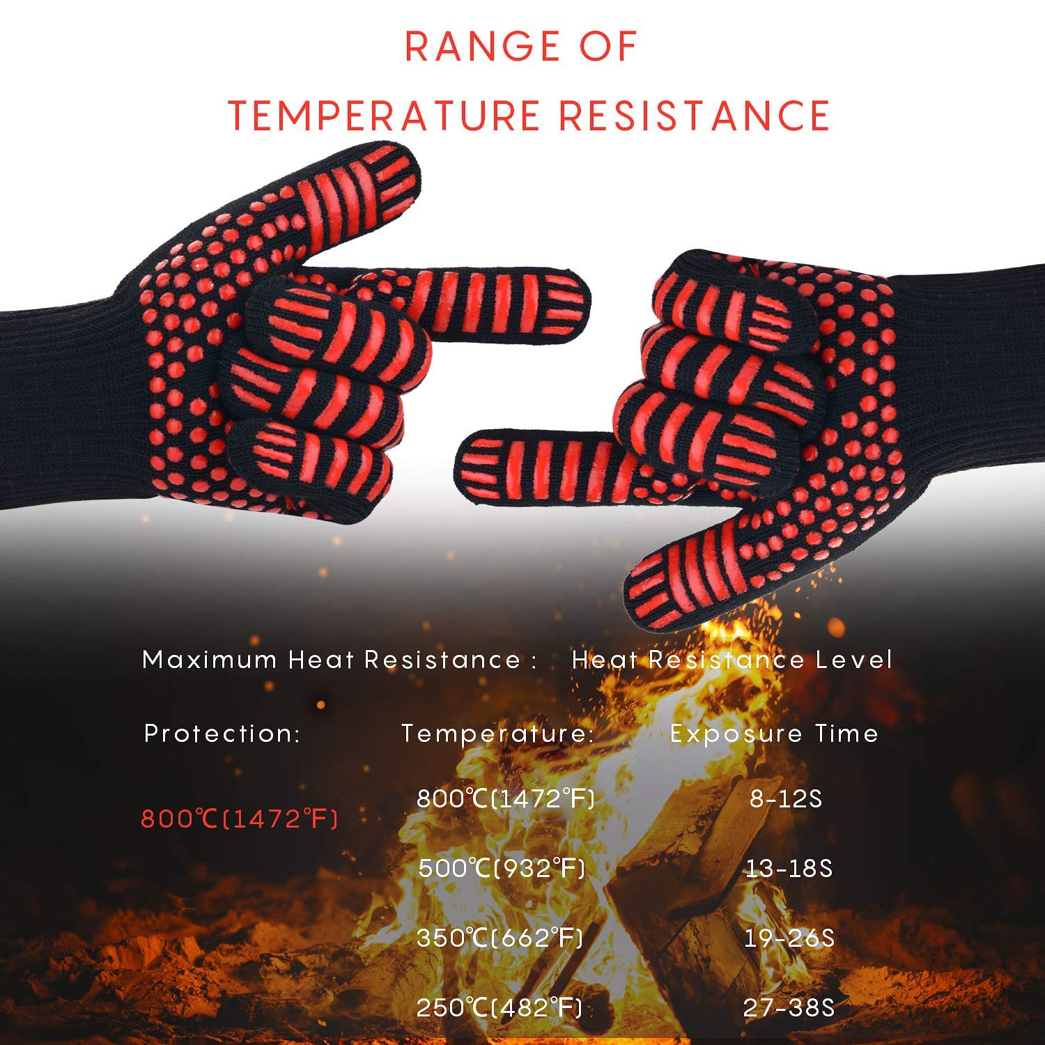 Guanti da forno resistenti al calore, in silicone, impermeabili Guanti da forno resistenti al calore, in silicone, impermeabili