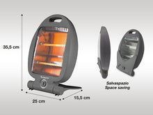 Carica l&#39;immagine nel visualizzatore di Gallery, BEPER P203PAN001 Stufa al quarzo, Basso Consumo Energetico, 800W 2 Livelli di Potenza, Pannello radiante al quarzo, Grigio