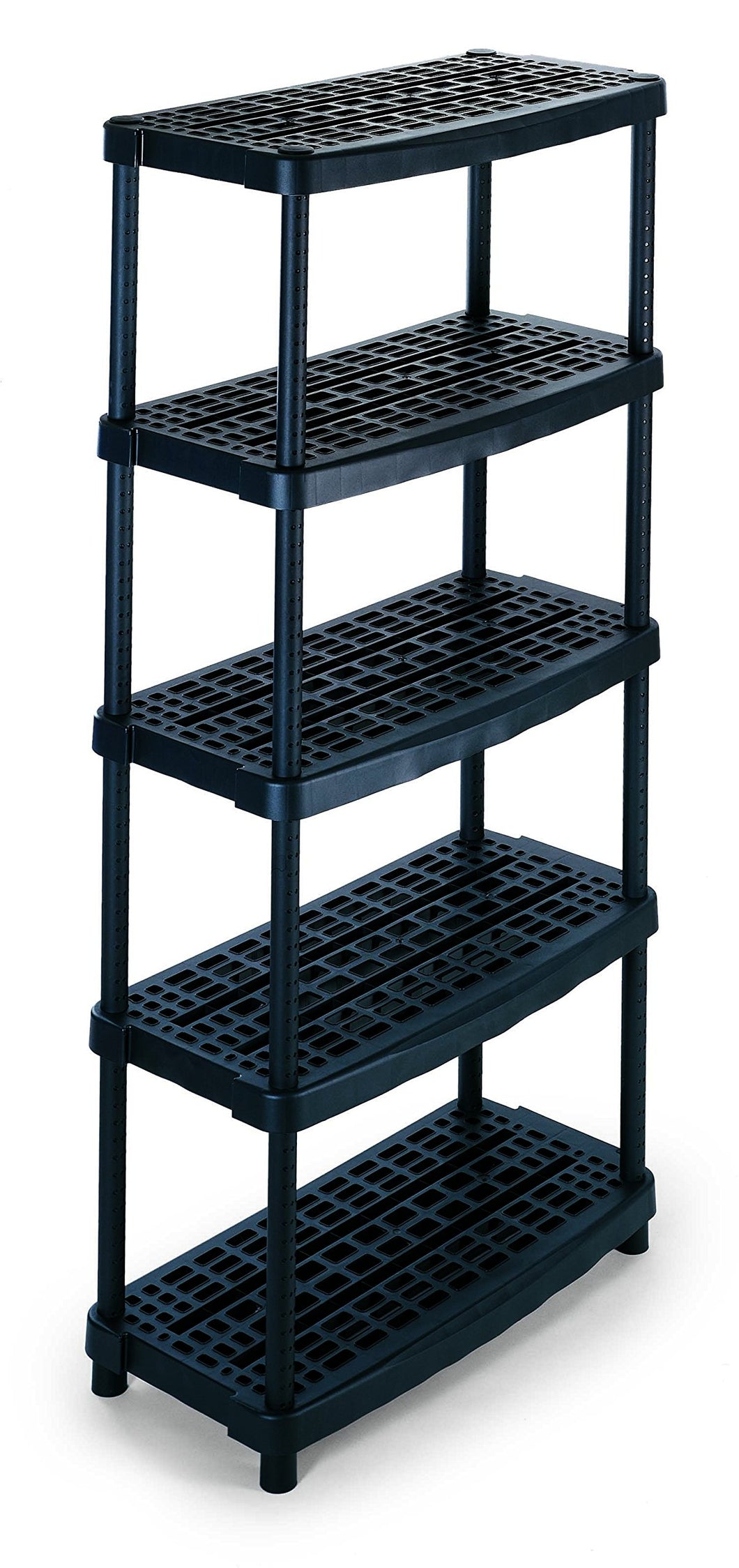 Terry Scaffale 1836/5 in Plastica, 93 x 45,3 x 188,5 cm 93x45.3x188.5 cm, Nero - Ilgrandebazar