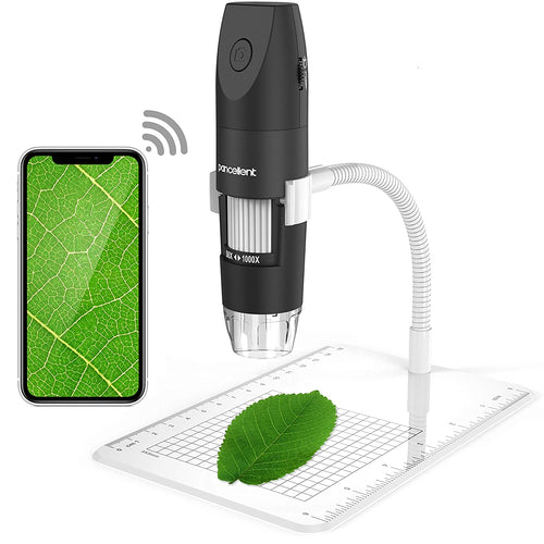 SKYBASIC Microscopio Digitale WiFi, Tascabile Fotocamera USB Nero