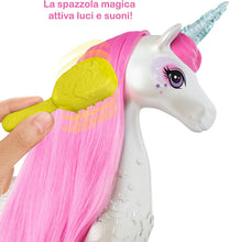 Carica l&#39;immagine nel visualizzatore di Gallery, Barbie Unicorno Pettina e Brilla, Accessorio per Bambole, Giocattolo per Bambini 3 + Anni, GFH60