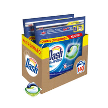 Carica l&#39;immagine nel visualizzatore di Gallery, Dash All in 1 Pods Detersivo Lavatrice in Capsule, 140 Lavaggi (2 x 70), Classico, Bucato Pulito, Maxi Formato, Rimuove le Macchine, Brillantezza per Tutti i Capi Classico 70 Unità (Confezione da 1)