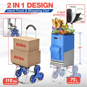 Winkeep Aggiornato Carrello Portaspesa, 2 en 1 Pieghevole Tipo 1 - Ilgrandebazar