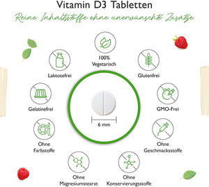 Vitamina D3 10.000 UI 365 Compresse, Dosaggio Alto, Dose Giornaliera 1000 UI al Giorno (Ogni 10 Giorni), Una Compressa di Vitamina D Ogni 10 Giorni - Vit4ever
