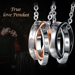 Flongo coppia collana Buon Natale San Valentino Regalo per donna uomo Coppia - Ilgrandebazar