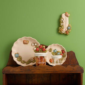 THUN - Termometro da Parete - Ceramica Country - con Farfalla e Coccinella -... - Ilgrandebazar