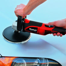Carica l'immagine nel visualizzatore di Gallery, Einhell CC-PO 1100/2 Lucidatrice e Levigatrice per Auto, 1100 W, 1000-3500 Rpm, Rosso/Nero