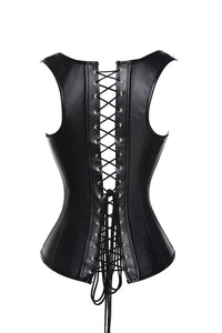 COMFREE Bustino Donna Gotico Vintage Similpelle Cincher Osso M, Nero - Ilgrandebazar