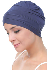 Deresina Cuffia in Cotone con Fascia Frontale Modello W per chemio (Cinnamon) - Ilgrandebazar