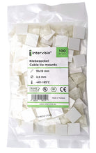 Carica l&#39;immagine nel visualizzatore di Gallery, intervisio Supporto Autoadesive per Fascette Stringicavo 19 mm x 19 mm, Natur - Ilgrandebazar