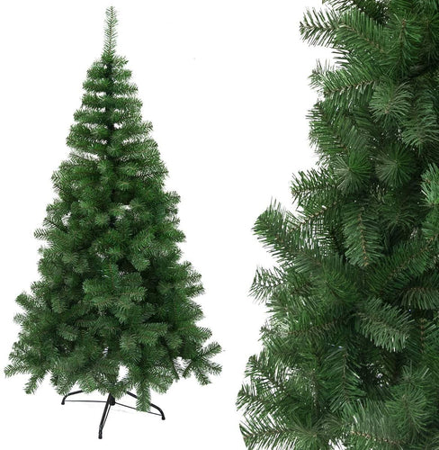 Arcoiris Albero di Natale artificiale extra imbottito abete artificiale supporto metallico 90-240 cm (180 cm), albero verde)