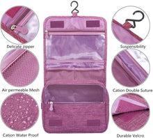 Carica l'immagine nel visualizzatore di Gallery, Beauty Case da Viaggio,Appeso Trousse da Toilette,Multi-compartimenti per Organizzare Oggetti Personali,Accessori Viola