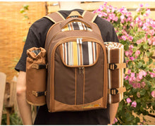 Carica l'immagine nel visualizzatore di Gallery, apollo walker Borsa frigo APOLLOWALKER 4 Person Picnic Backpack Hamper con Set di stoviglie e Coperta
