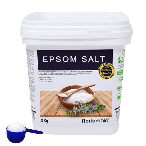 Nortembio Sale di Epsom 3 kg. Fonte Concentrata Magnesio, 3 kg - Ilgrandebazar