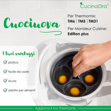 Carica l'immagine nel visualizzatore di Gallery, CucinaOra steamEGGS - Inserto per Cuoci Uova con 4 Uova - Accessori Bimby TM6 / TM5/ TM31