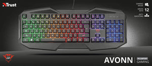Trust Gaming GXT 830-RW Avonn Tastiera da Gioco Illuminata, Nero [Layout Italiano]