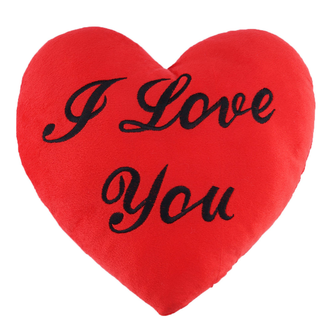 THE TWIDDLERS Cuscino a Forma di Cuore Rosso con la Scritta I Love You rosso - Ilgrandebazar