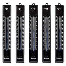 Carica l&#39;immagine nel visualizzatore di Gallery, Lantelme Termometro da Giardino, Set 5 Pezzi, analogico, Colore Nero - Ilgrandebazar