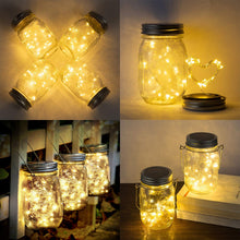 Carica l'immagine nel visualizzatore di Gallery, Lampada Solare, 4 Pezzi Lampade Solari Barattolo di Vetro Illuminante Impermeabile Lampade con 30 LED per da Esterno Giardino Giardino Feste Camera da Letto Decorazioni, Luce Bianco Caldo (4 Pezzi)