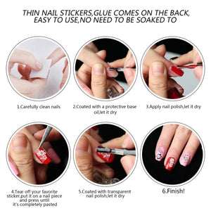 Adesivi Unghie, Diealles 50 Fogli 3D Design Nail Art Stickers Design... - Ilgrandebazar