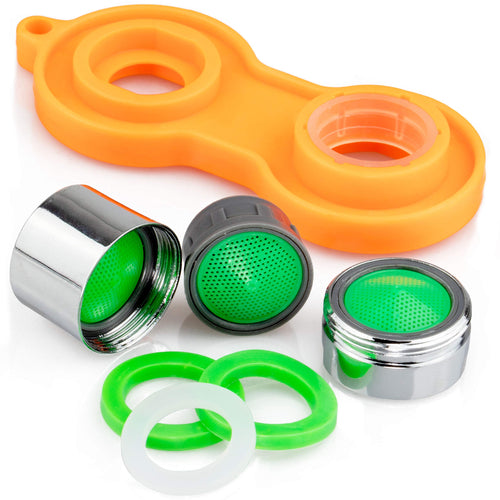 Kit 13 Pz Rompigetto | Filetto Maschio M24 E Femmina M22 | Aeratore Cromo - Ilgrandebazar