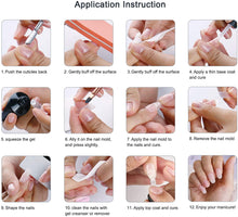 Carica l&#39;immagine nel visualizzatore di Gallery, AIMEILI Unghie Finte Fingers Kit Gel Poliuretano Per Unghie Gel Ricostruzione Unghie Allungamento Rapido Del Dito di Costruzione Strumento di Potenziamento - Bianco (30ml 1oz)