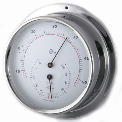 Barigo Instruments Regatta - Termometro e igrometro in Acciaio Inox, argento - Ilgrandebazar