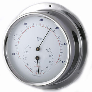 Barigo Instruments Regatta - Termometro e igrometro in Acciaio Inox, argento - Ilgrandebazar